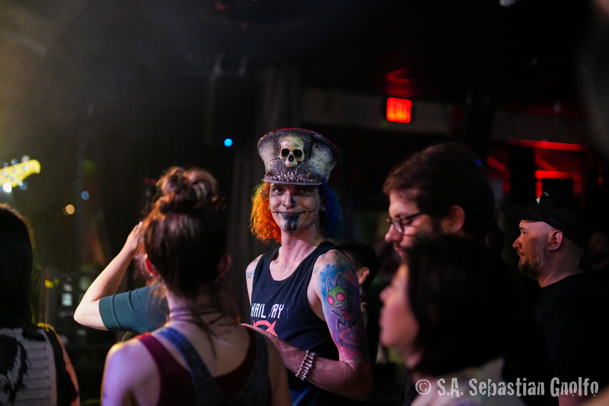 Gay Satan in the Crowd at Gore Noir Magazine's 11th Anniversary Party