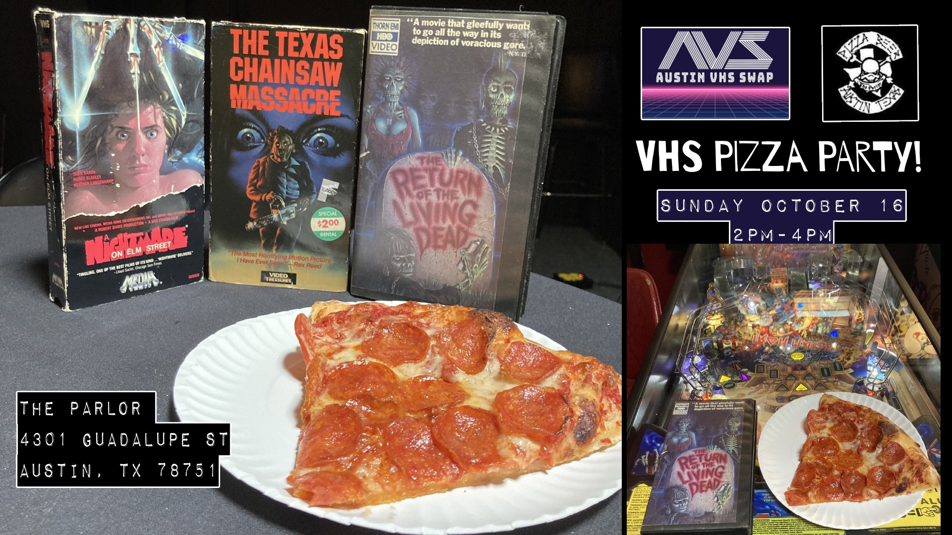 Austin VHS Swap Pizza Party