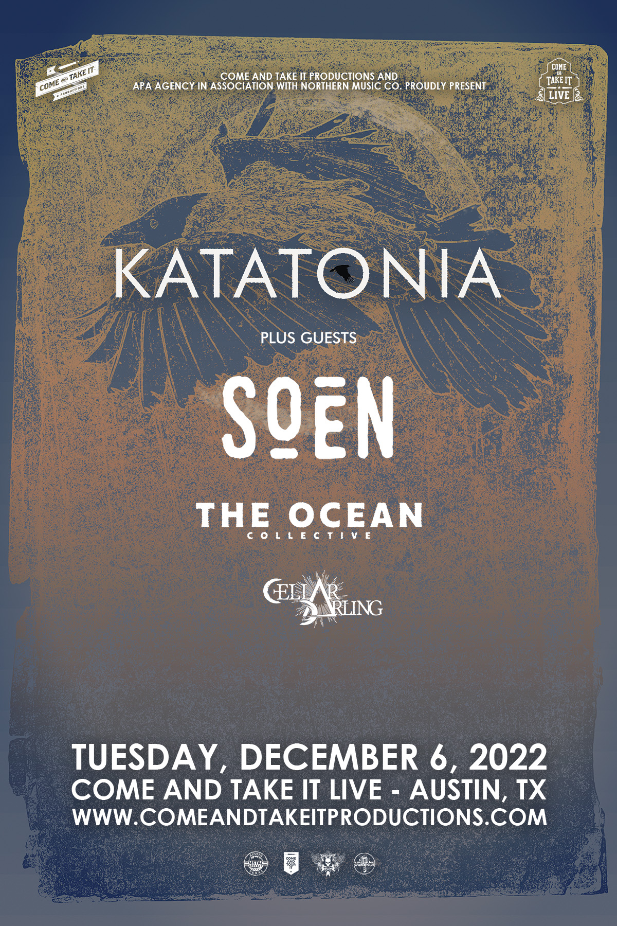 Katatonia, Soen, The Ocean Collective, and Cellar Darling