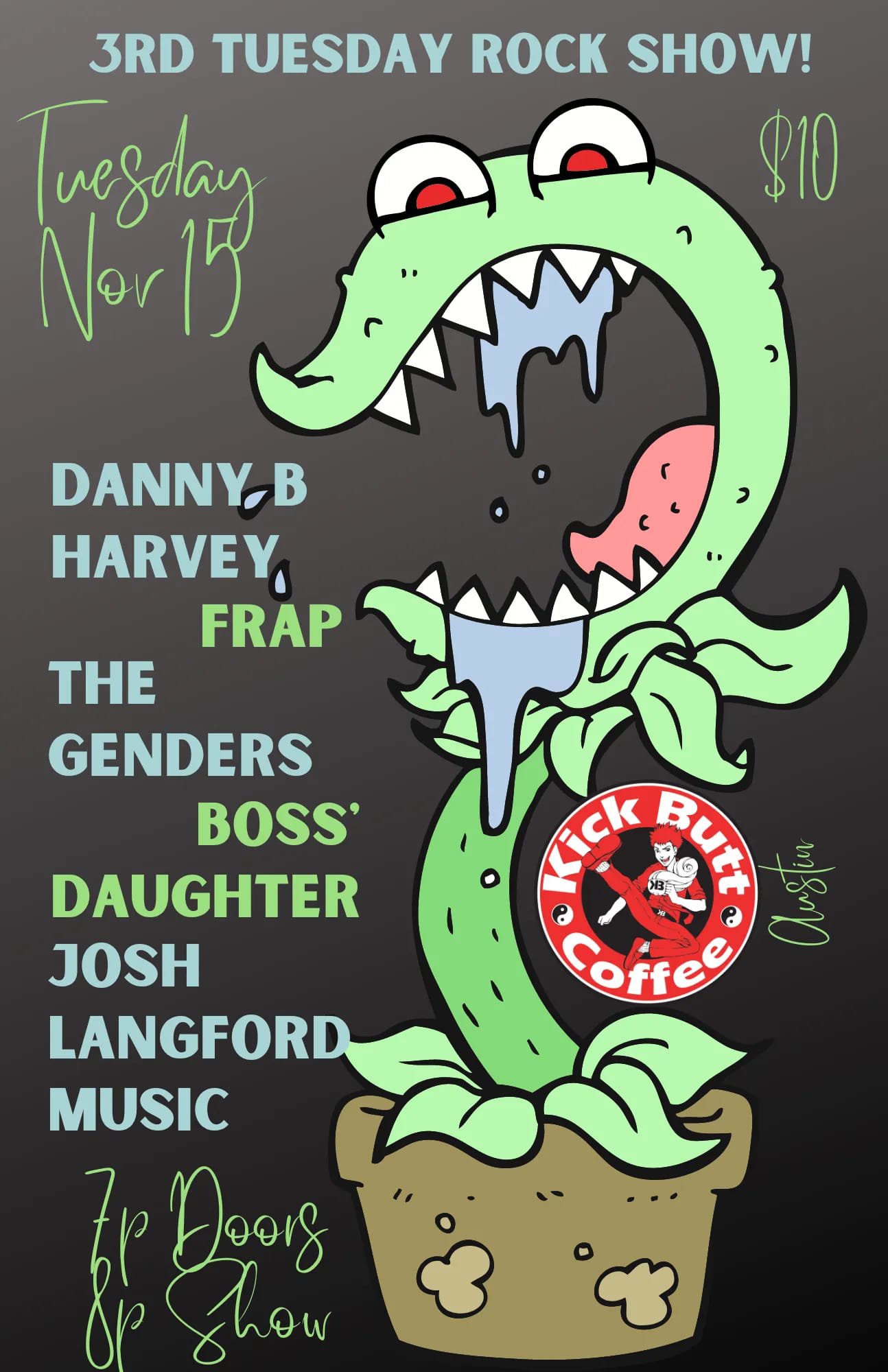 Danny B Harvey and Frap, The Genders, Boss' Daughter (Reno, NV) and Josh Langford Music
