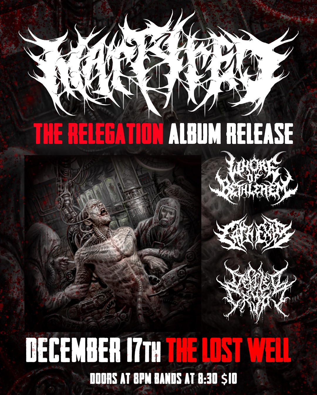 Martyred ( record release), Whore of Bethlehem, Cathexis, Defiled Crypt
