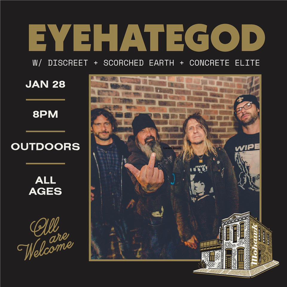 EYEHATEGOD with Scorched Earth, Discreet, Concrete Elite