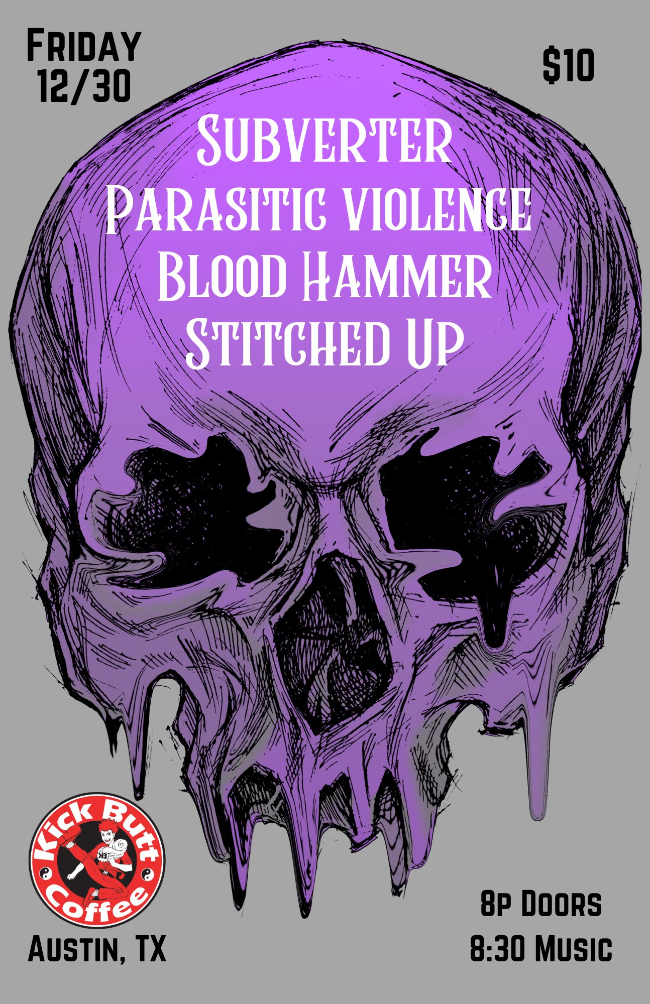 Subverter, Parasitic Violence, Blood Hammer, Stitched Up