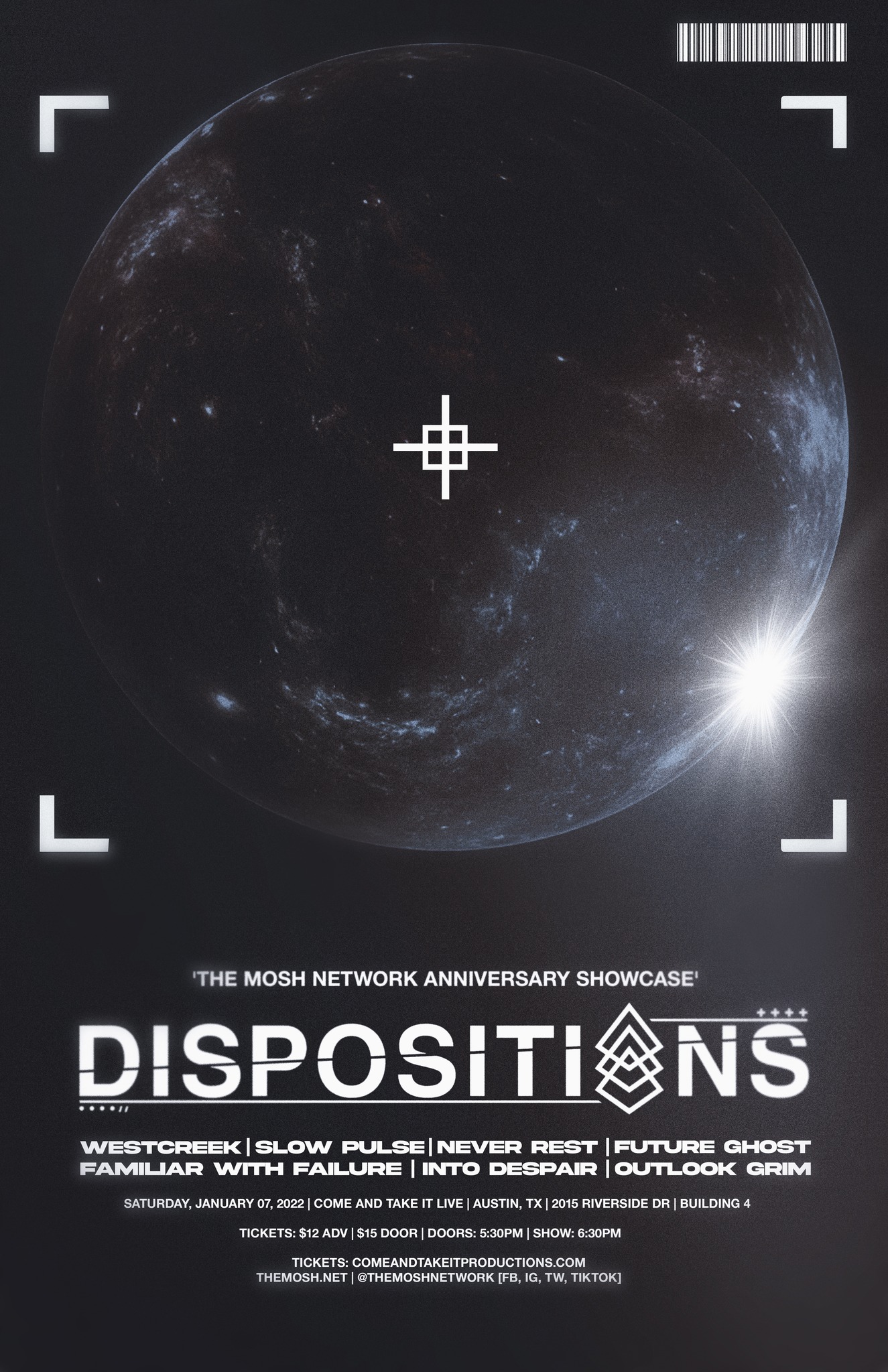 The Mosh Network Anniversary Showcase with Dispositions & More