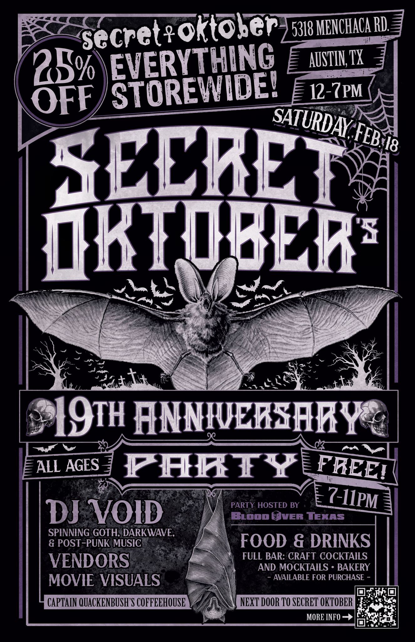 Secret Oktober's 19th Anniversary Sale & Goth Party