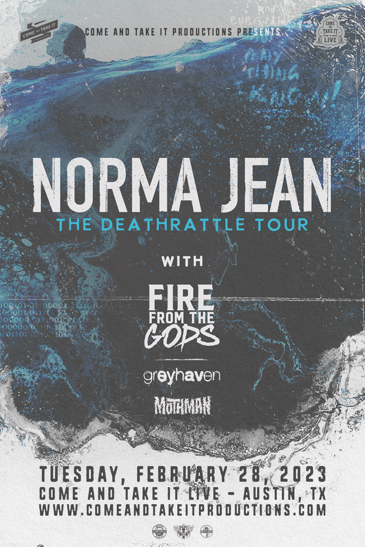 Norma Jean, Fire From The Gods, Greyhaven and Mothman