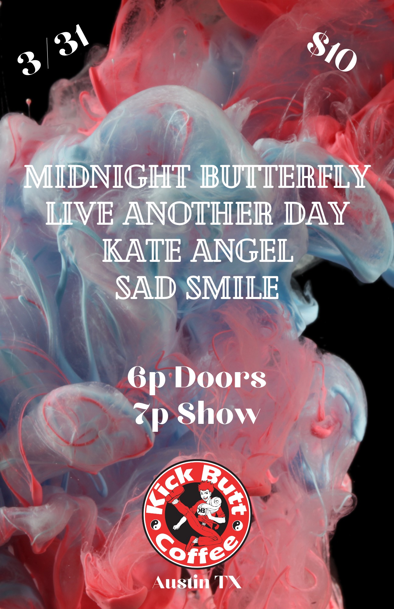 Midnight Butterfly, Live Another Day, Kate Angel, Sad Smile