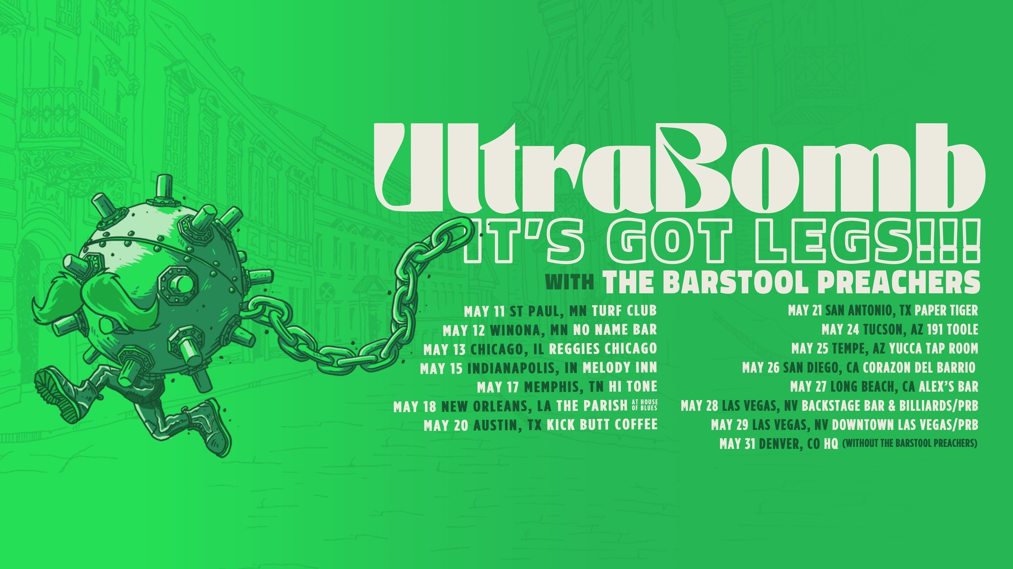 UltraBomb, The Bar Stool Preachers, Hub City Stompers, More TBA