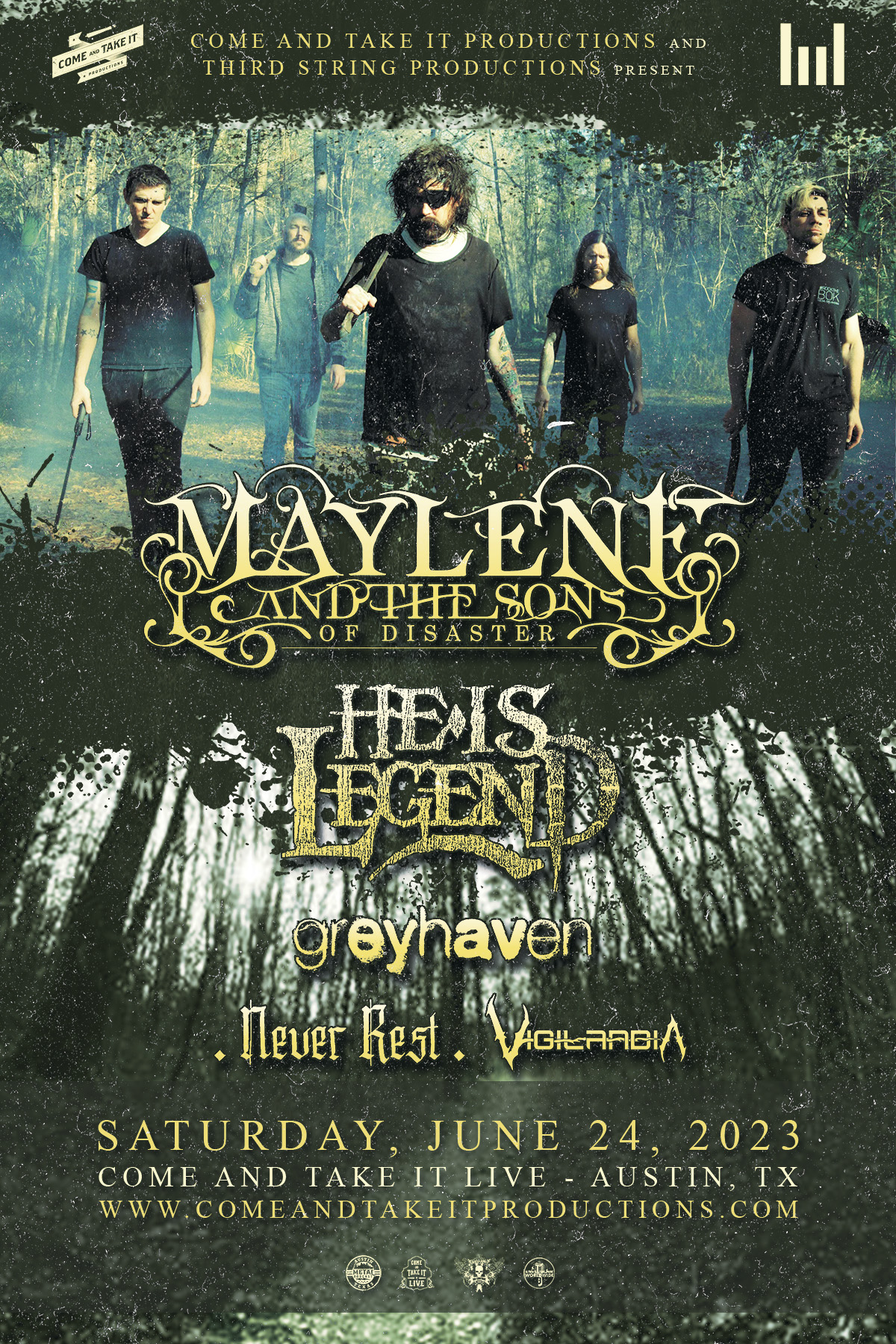 Maylene and The Sons of Disaster, He Is Legend, Greyhaven and more