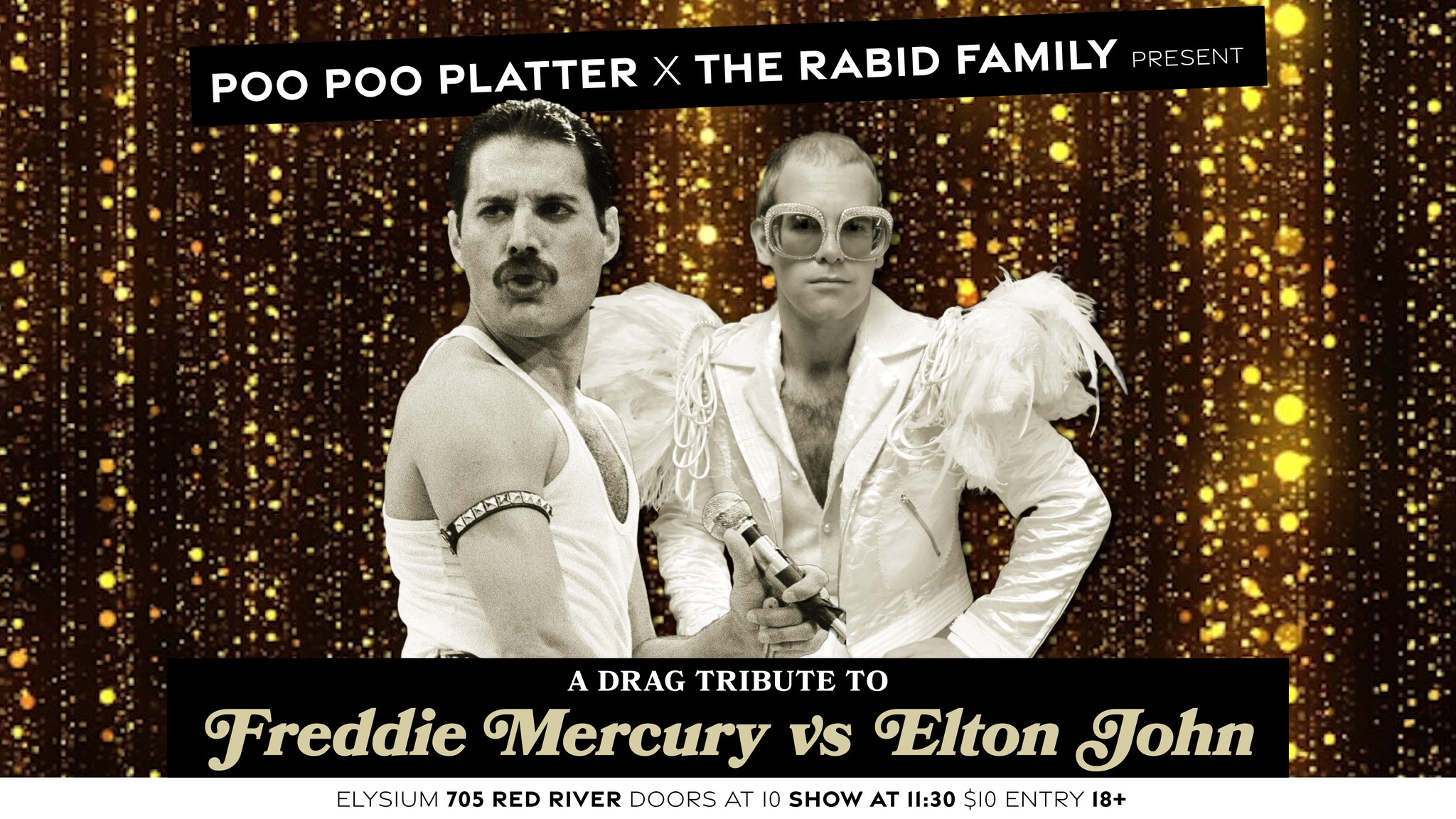 Poo Poo Platter x The Rabid Family: Freddie Mercury vs Elton John