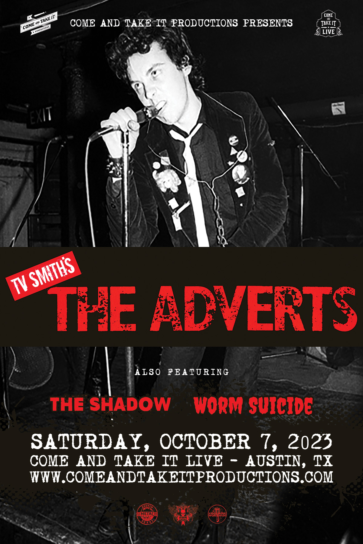 Tv Smith's The Adverts, The Shadow, and Worm Suicide