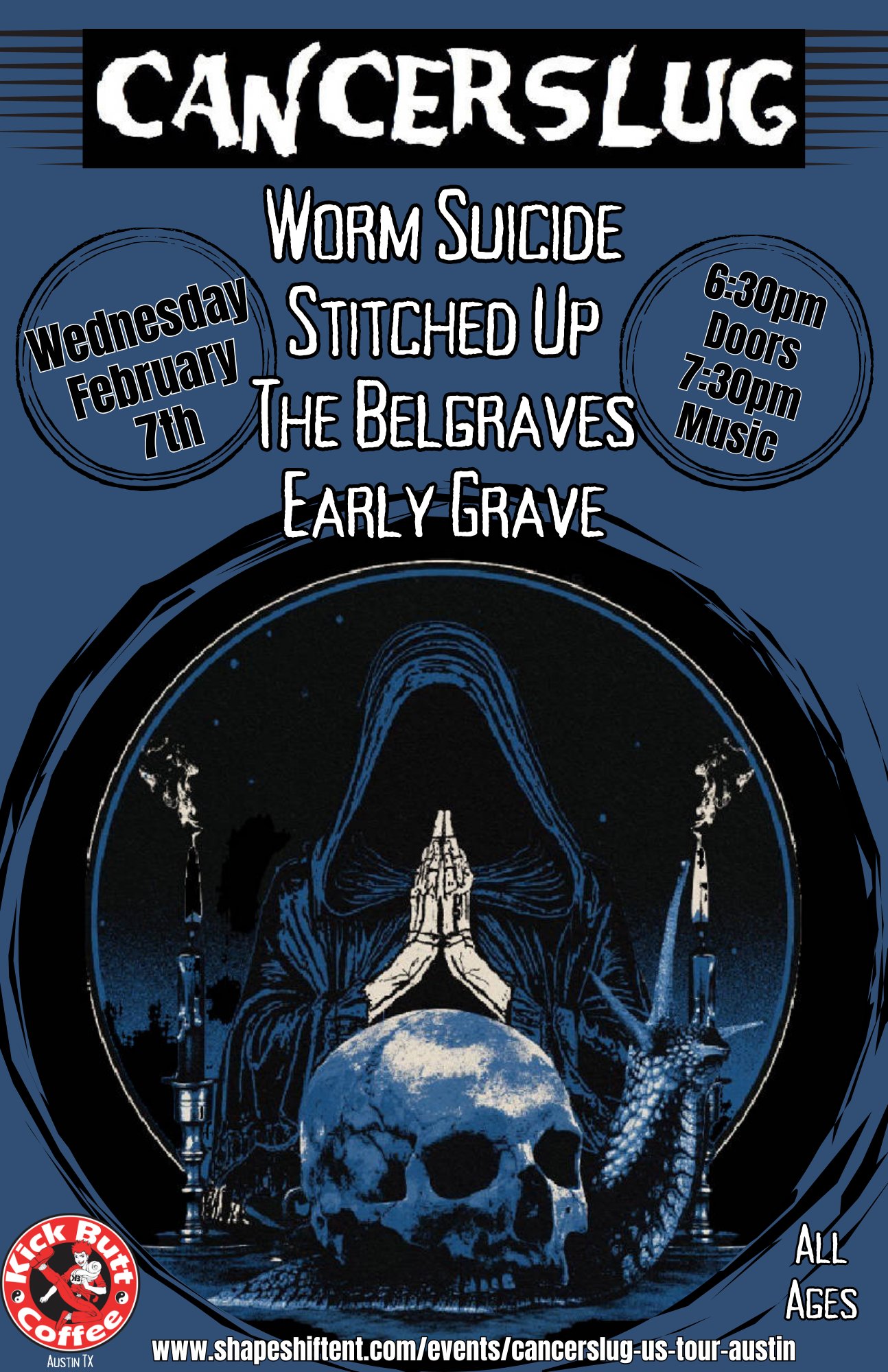 Cancerslug Tour w Worm Suicide, Stitched Up, The Belgraves, Early Grave